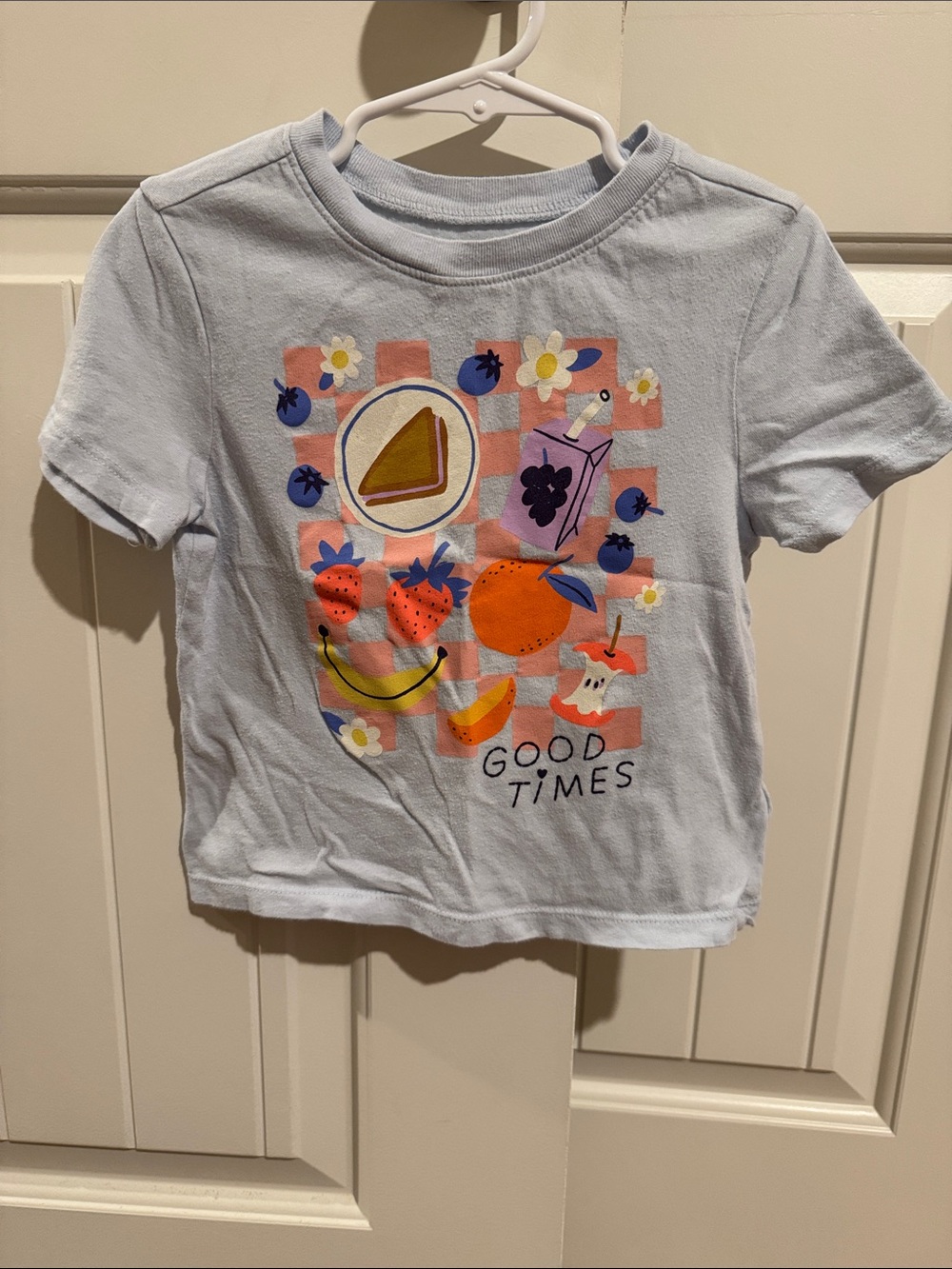 Old Navy Light Blue 'Good Times' Fruit Graphic Tee